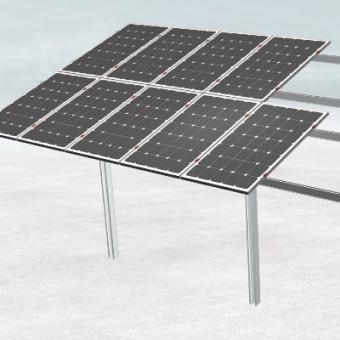 sistema de montagem solar em terra