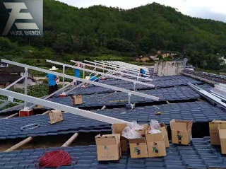 sistema de montagem solar para telhado inclinado