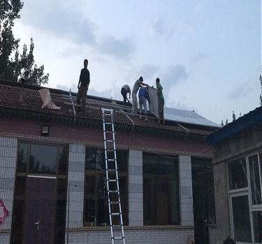 Shandong Weifang 5kw na estação fotovoltaica no telhado